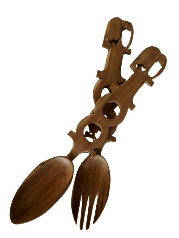 Wooden Carved Server Spoons