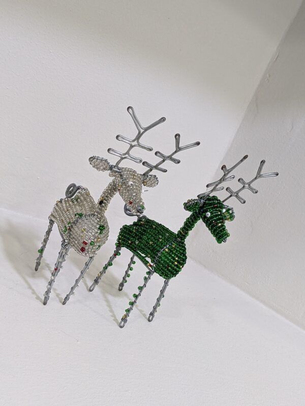 Wire and Beaded Antelope Figurine Collectable