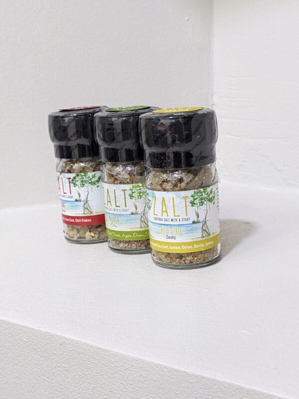 Pack of 3 Flavoured Hand-Harvested Sea Salt from Zanzibar - Image 2