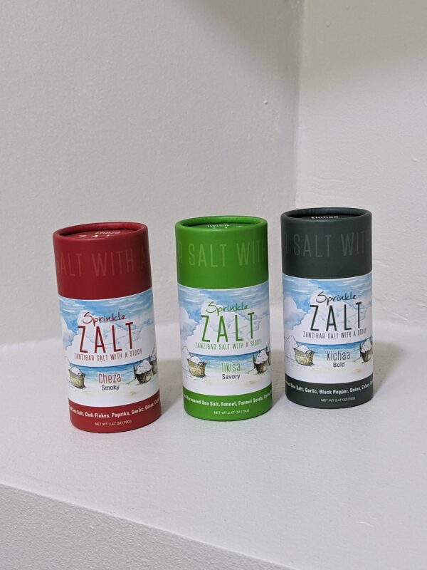 Pack of 3 Flavoured Hand-Harvested Sea Salt from Zanzibar