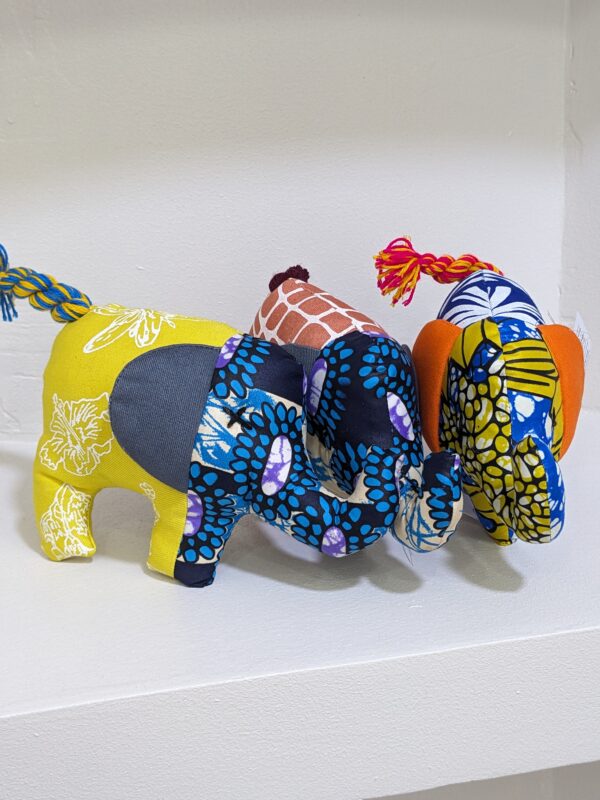 Elephant Soft Toy in Kitenge Cloth - Collectable - Image 2