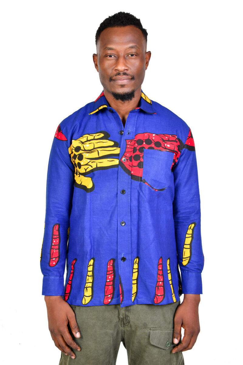 Casual Men's Shirt in Kitenge cloth - Image 2