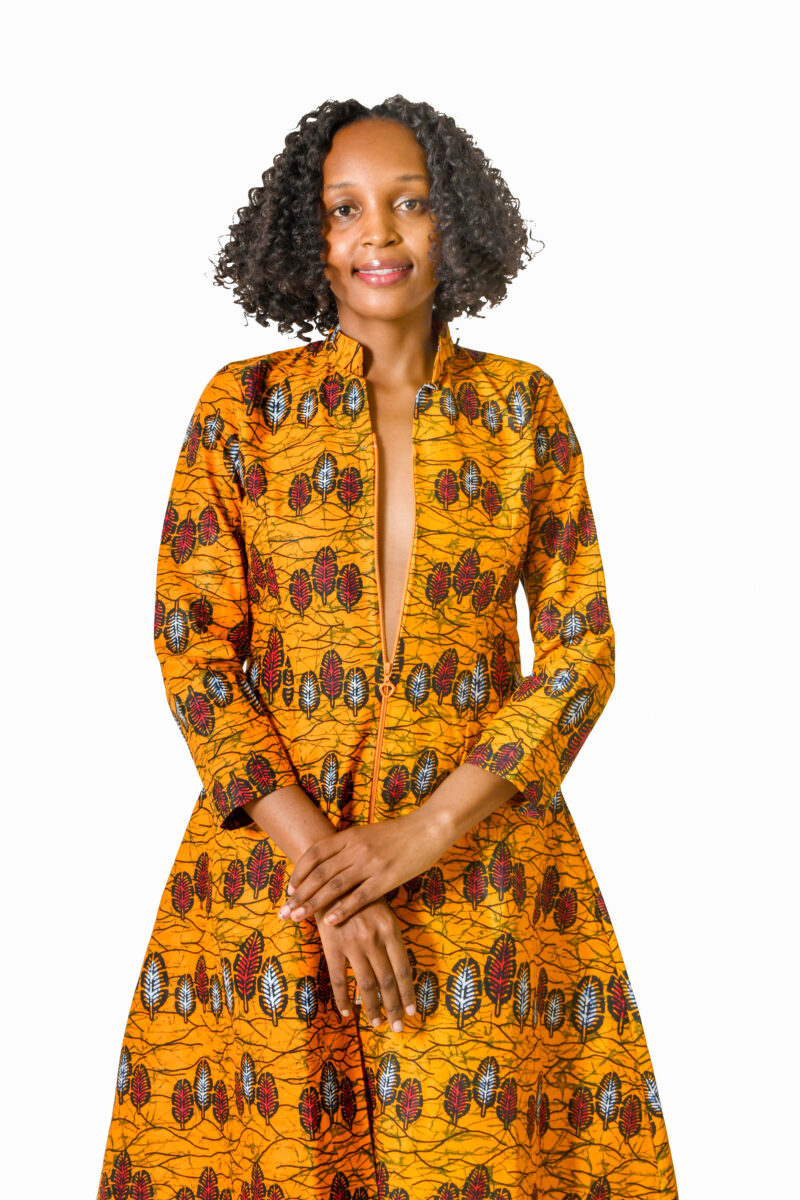 Knee Length Kitenge Dress - Image 2