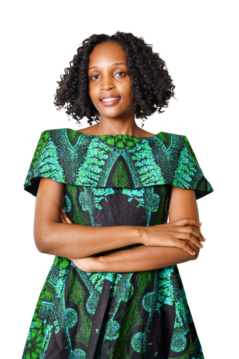 Shawl Collar Knee Length in Kitenge