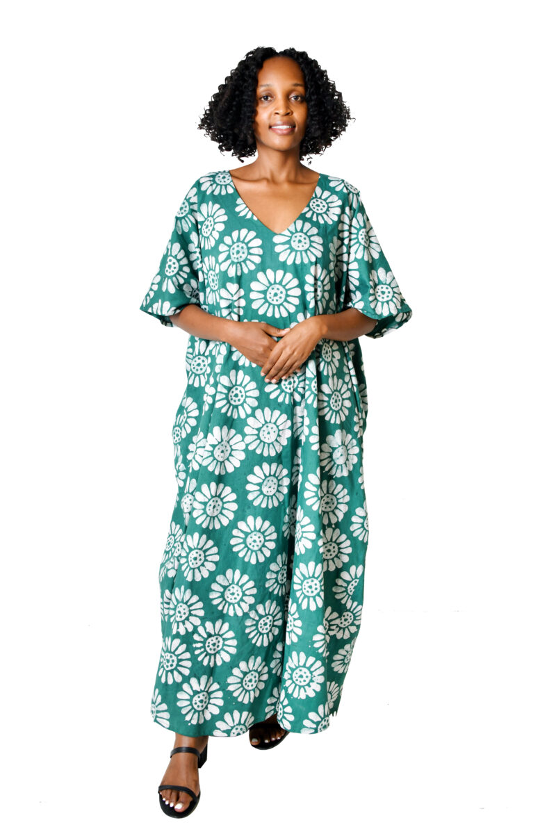 V Neck Full Length Kaftan - Image 2