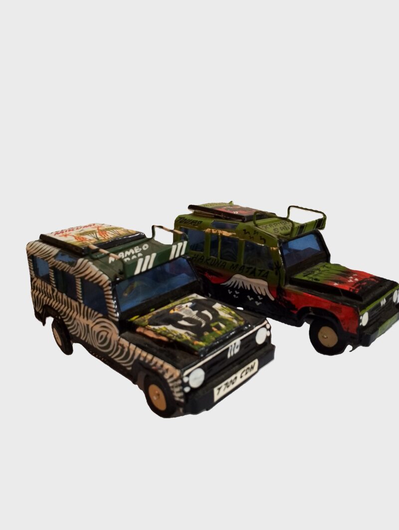 Hand Painted Tin Safari Cars