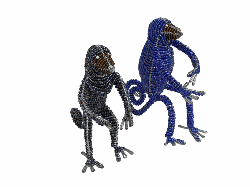 Wire Beaded Geckos