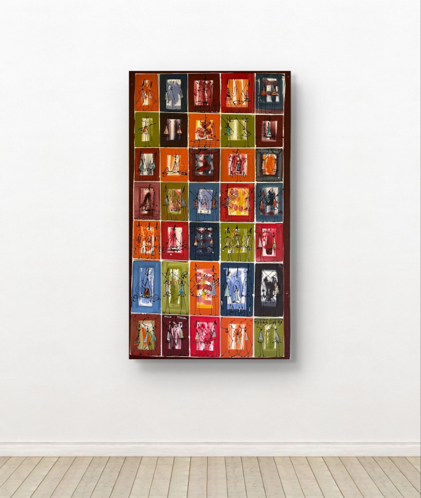 Voices of Heritage – Multi-Panel African Figurative Painting