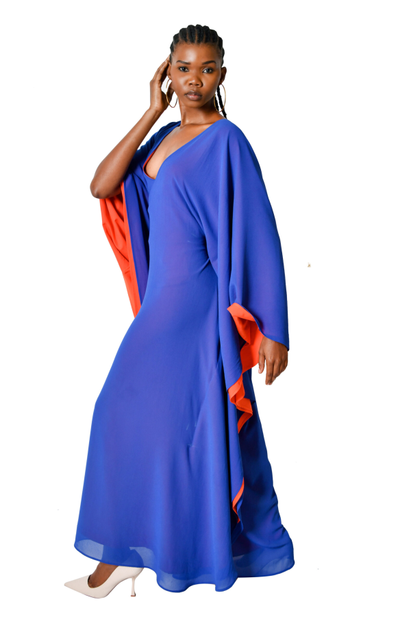 Plunge Neck Kaftan – Maxi Kaftan Dress with Deep V | Handmade Women’s Fashion