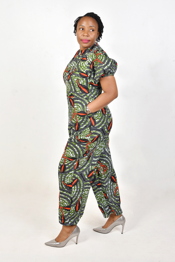 Jumpsuit – Cap Sleeves One-Piece | Handmade Women’s Fashion