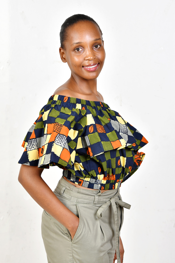 Kitenge Off-Shoulder Top – Women’s Blouse | Handmade Afro-Boho Fashion