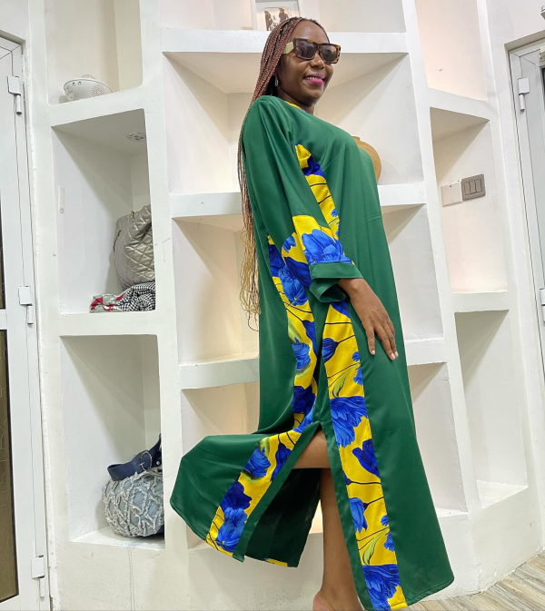 Full Length Boubou with Contrast Panel
