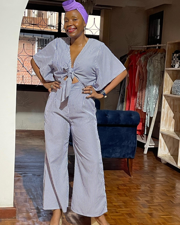 Wide-Leg Tie Waist Jumpsuit – One-Cotton Outfit | Handmade Women’s Fashion
