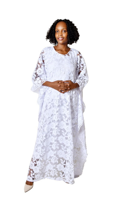 Elegant African Lace Gown
