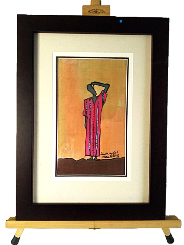 Limited Edition African Print | Framed in Wood & Glass | 43cm x 34cm | Mauritius Art of a Man in a Colourful Robe
